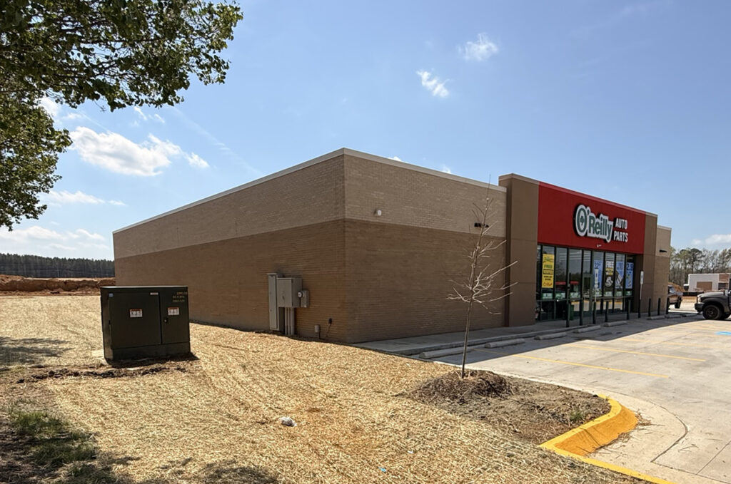 O'Reilly Auto Parts retail construction in Ruther Glen, Virginia 